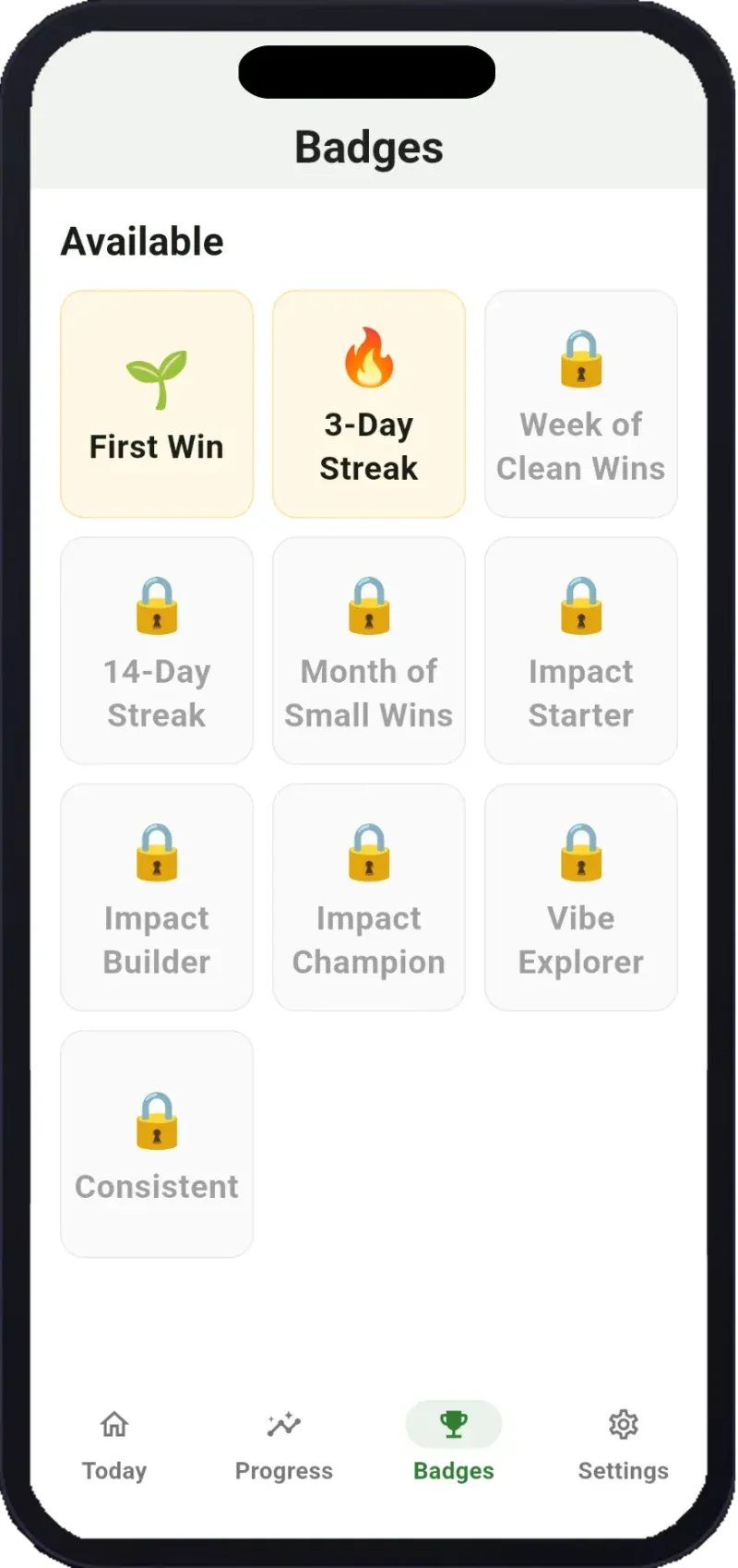 Settings and impact disclaimer