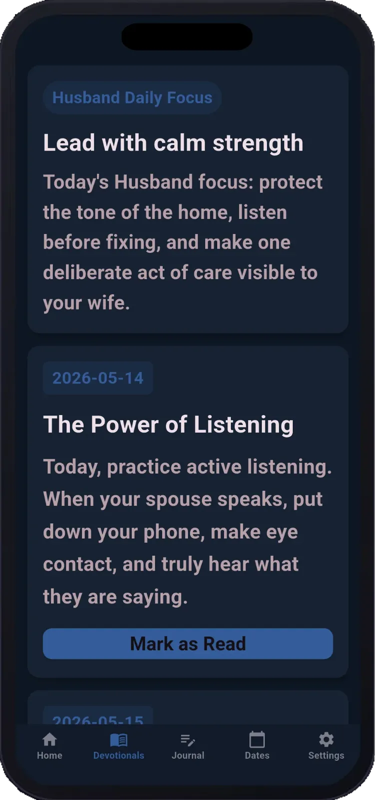 Daily devotional — The Power of Listening