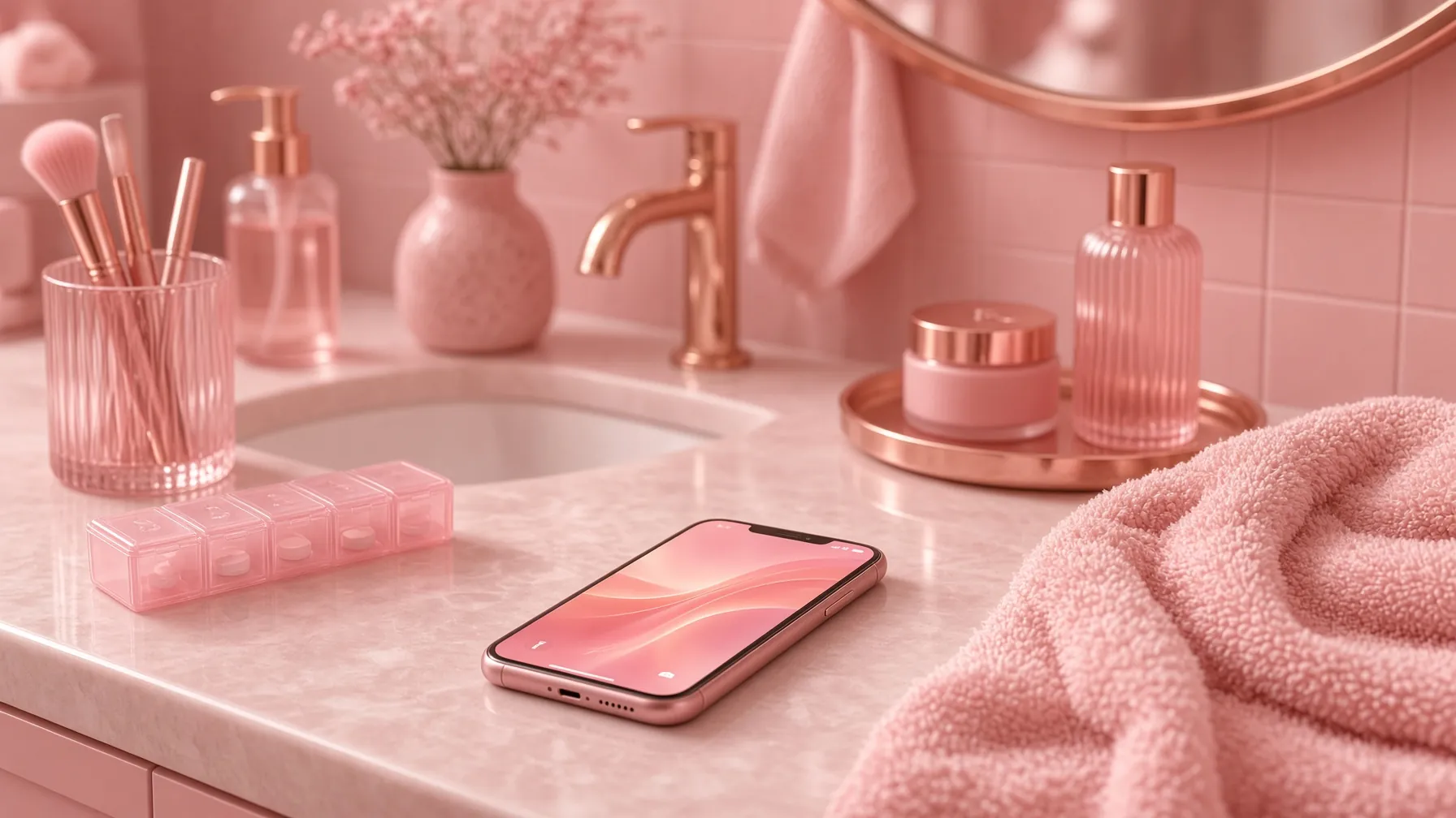 The pastel pink period-app world this product is not