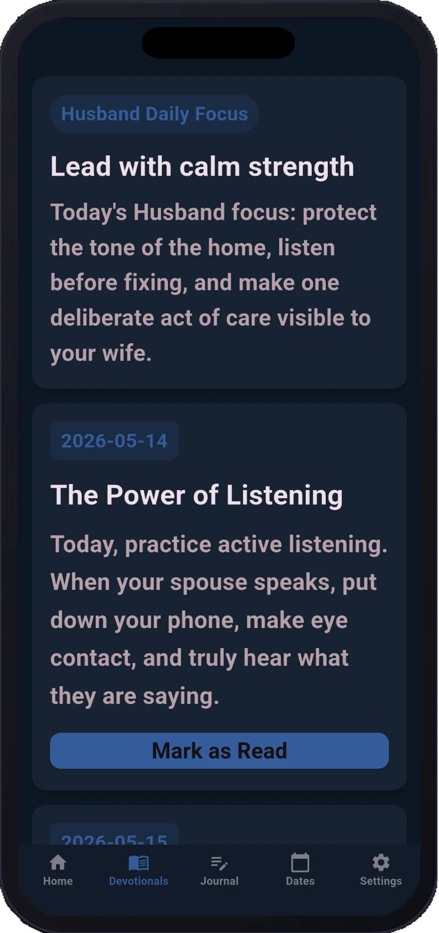 Daily devotional — The Power of Listening